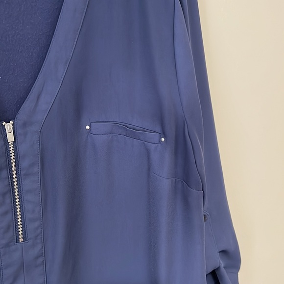 Fortune + Ivy Womens Plus 2x Blue Blouse - Picture 4 of 10